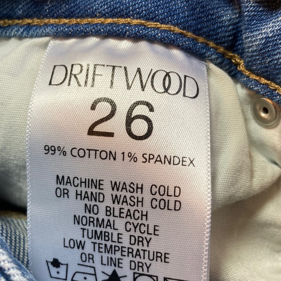 DRIFTWOOD Light Blue Embroidered Floral Jean Shorts - Picture 3 of 8